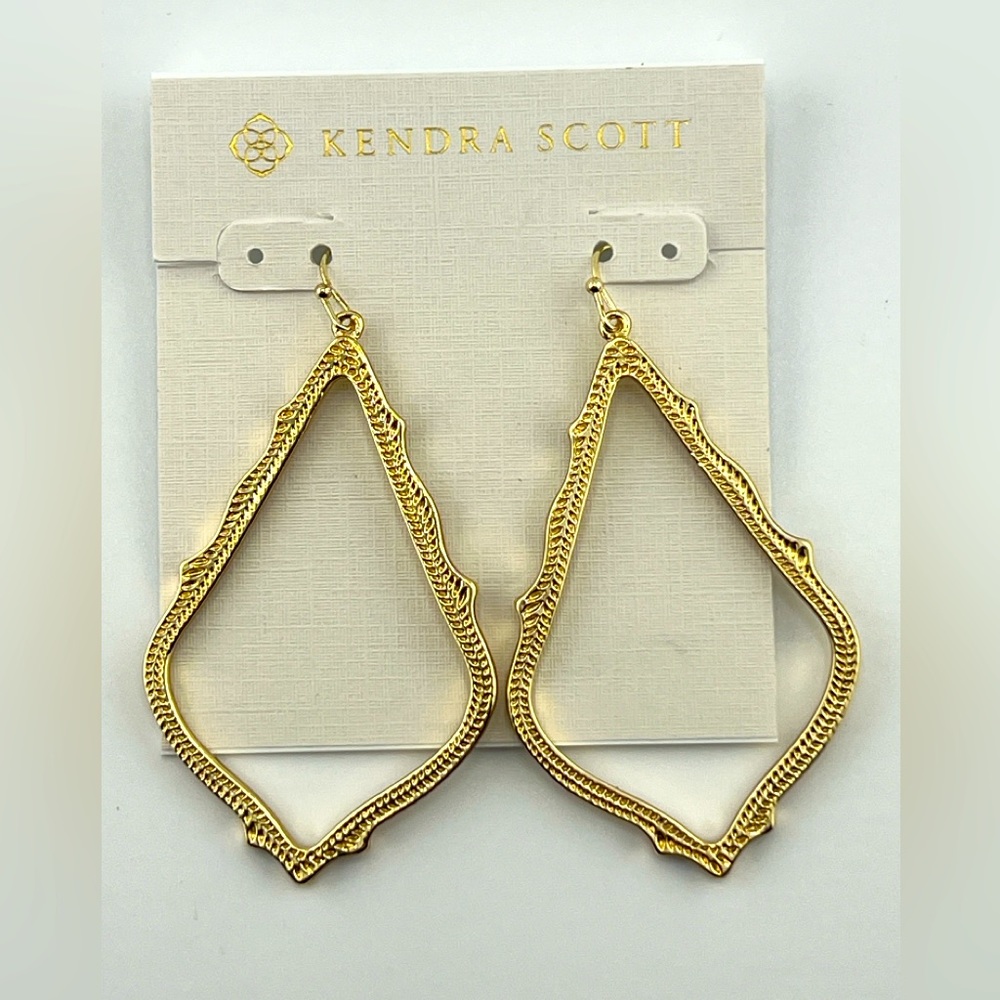 Kendra Scott Gold Sophee Drop Earrings New! - Picture 1 of 2